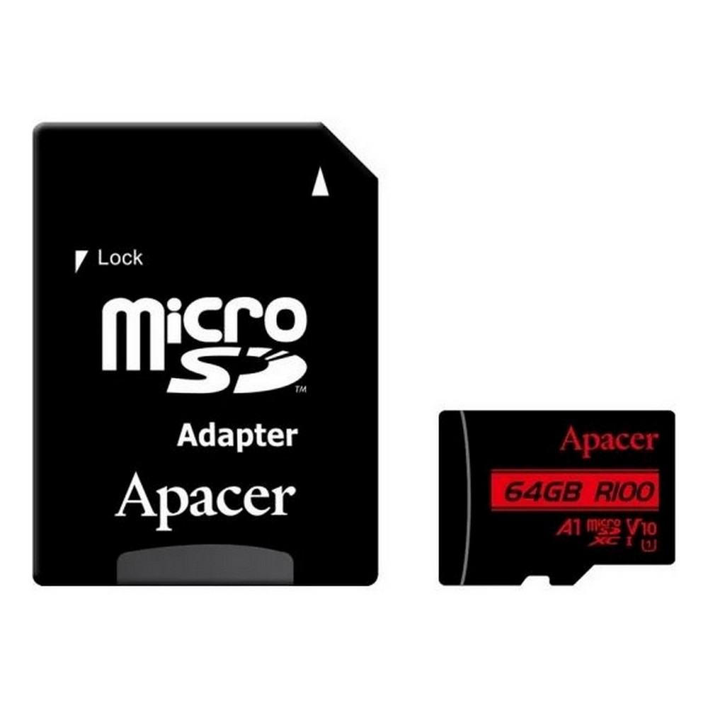 Карта пам'яті Apacer 64Gb V10 A1 R100Mb/s