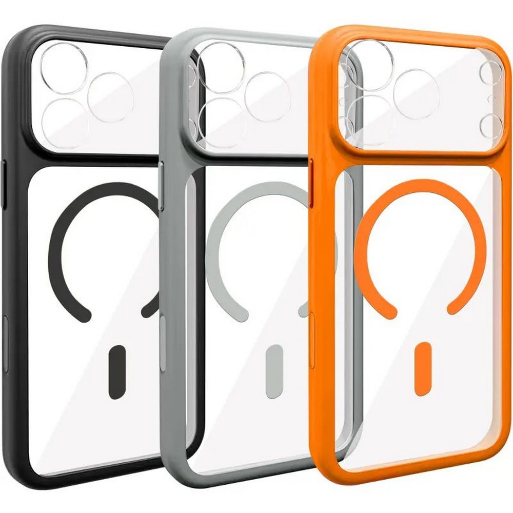 Чохол TPU+PC Getman Moon Clear with MagSafe iPhone 17 Pro