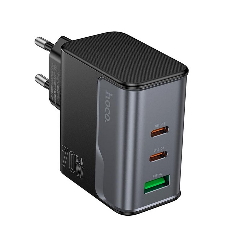 Сетевое ЗУ Hoco CS75A 1USB/2Type-C, 70W/3A, PD/QC