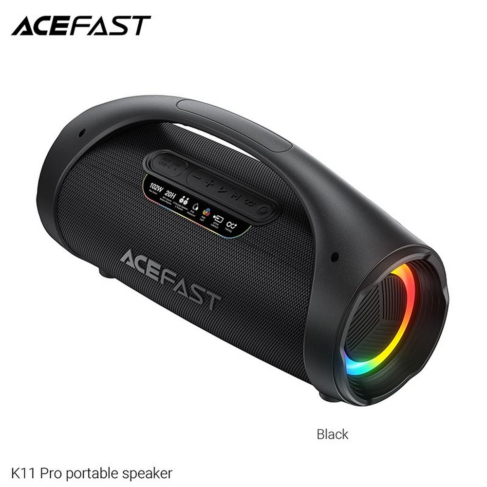 Блютуз колонки ACEFAST K11 Pro IPX5  BT6.0, TF/FM/AUX/TWS, 102W, 20h, EQ