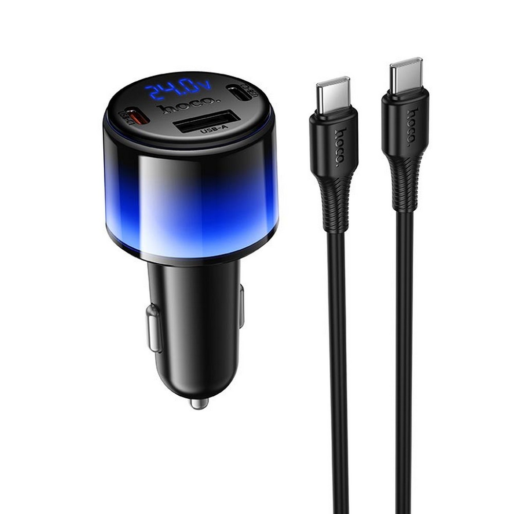 Автомобільний ЗП Hoco Z69B with C to C cable2C/1A, PD45W/3A