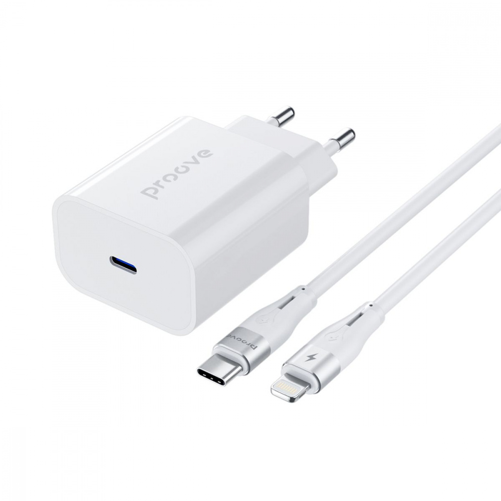 Мережевий ЗП Proove Rapid 20W (Type-C) + Type-C to Lightning