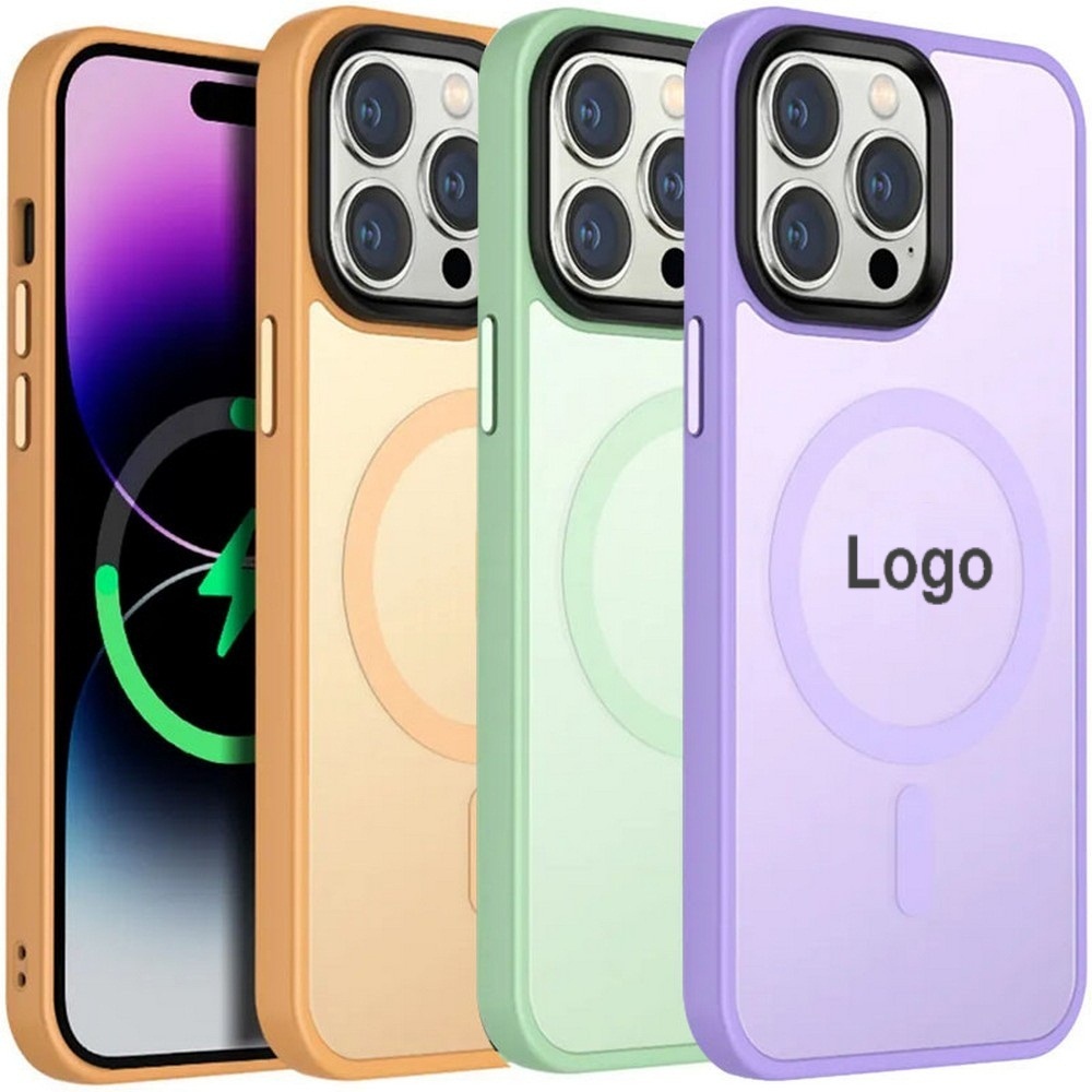 Чохол TPU+PC Metal Button with MagFit colorful iPhone 12 Pro Max