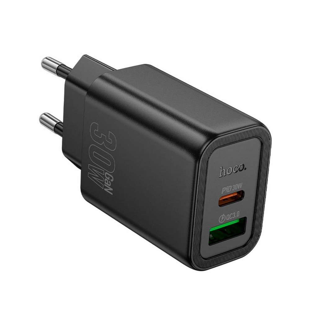 Мережевий ЗП Hoco N63 1USB, 1Type-C, 30W/3A, PD/QC