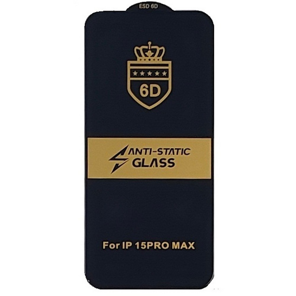 Защитное стекло 6D Anistatic iPhone 15 Pro Max без уп