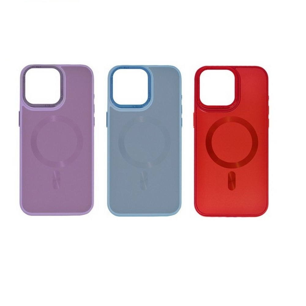 Чехол TPU+Glass Saphire Midnight open camera with MagSafe iPhone 15 Pro Max
