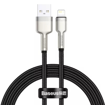 Кабель USB Baseus Cafule Metal Series Data Cable (Lightning) 1m, 2.4A