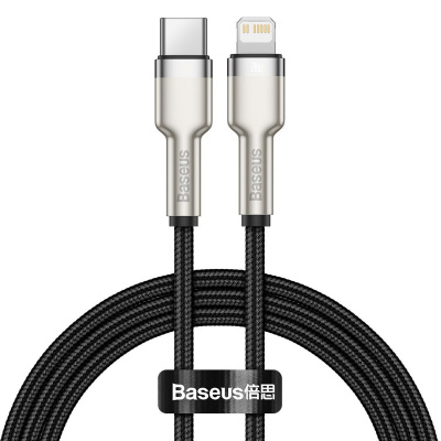 Кабель USB Baseus Cafule Metal Series Data Cable Type-C to Lightning 1m, 20W CATLJK-A02