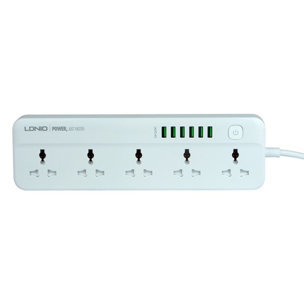 Сетевой удлиннитель LDNIO SE5614 Management Power Strip Box (2500W, 2m, 6USB, 5 Socket, 3.1A)