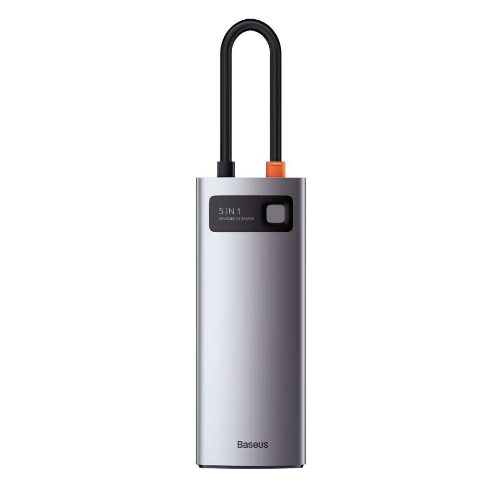 USB Хаб Baseus Metal Gleam Series 5 in 1 Type-C to 3xUSB3.0 + 4KHD + Type-C
