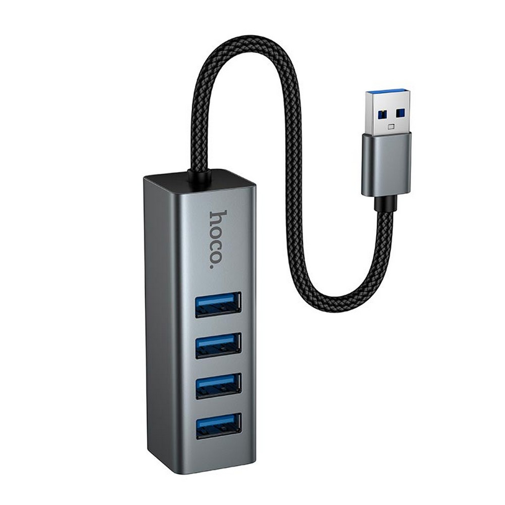 Переходник HUB Hoco HB1B USB to USB3.0*4, (0.2m, 5Gbps)