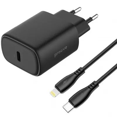 Сетевое ЗУ Proove Silicone Power 2 20W USB-C + Type-C to Lightning