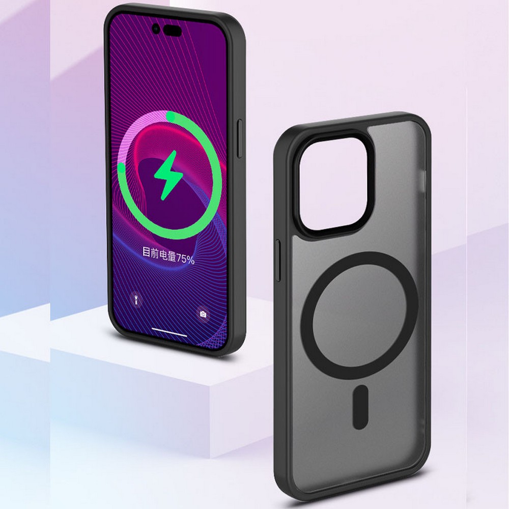 Чехол TPU+PC Metal Button with MagFit colorful iPhone 15 Pro