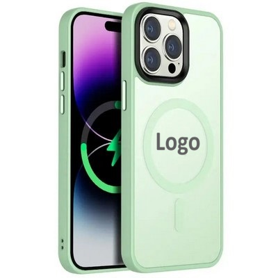 Чехол TPU+PC Metal Button with MagSafe colorful iPhone 14 Pro
