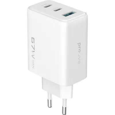 Сетевое ЗУ Proove Silicone Power 2 67W (2*Type-C+USB)