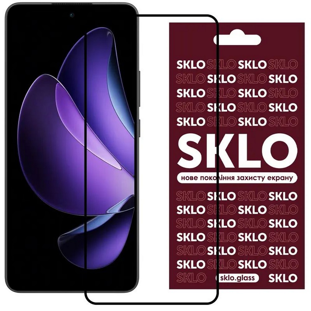Защитное стекло SKLO 3D Oppo Reno 13 5G / 14 / 14F / 14 FS / 15 / 15F / 15 FS